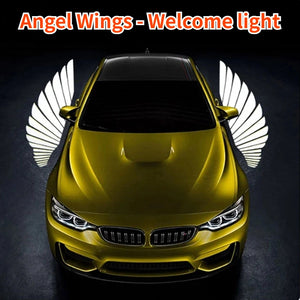 LED Light 2PCS Car Angel Wings Welcome Light Rearview Mirror Welcome Light Angel Wings Carpet Projection