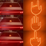 Creative Fun Three Models Gesture Lamp Car Interior Rear Windshield LED Hand Gesture Sign Middle Finger Sign Warning Brake Light